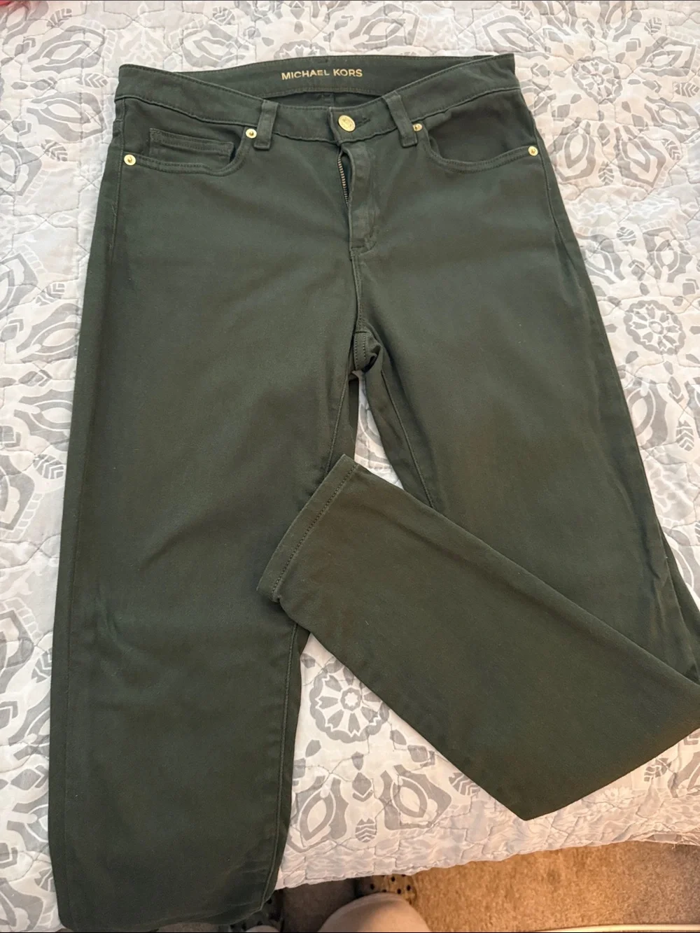 Michael Kors Women’s Forest Green Skinny Jeans